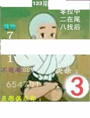 24133期: 白老3D杀码图版