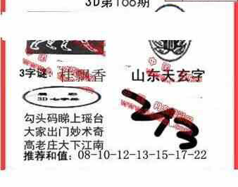 24168期: 福彩3D丹东全图分析