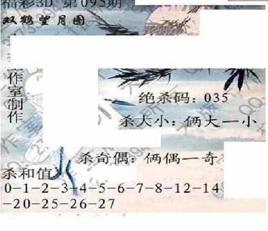 24095期: 大兵福彩3D黄金报图版