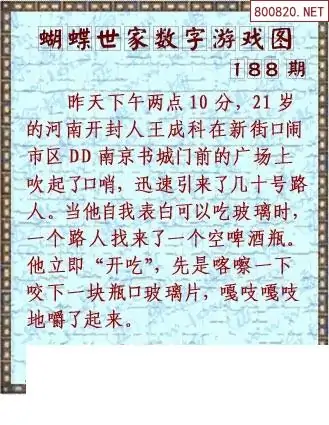 25188期: 3D蝴蝶世家蝴蝶彩图