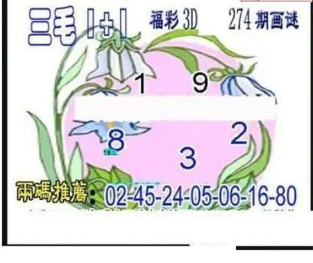 25274期: 三毛3D精品图谜