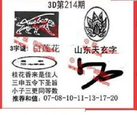 25214期: 福彩3D丹东全图分析