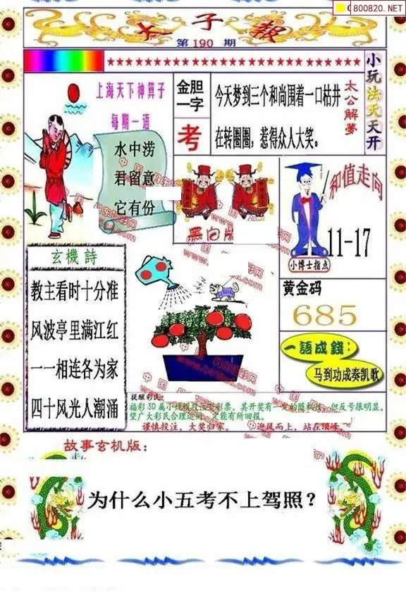 25190期: 福彩3D丹东全图分析