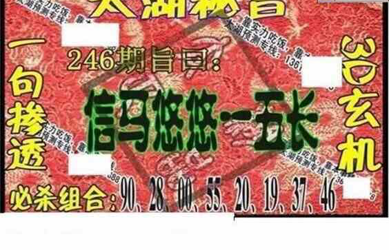 24246期: 太湖图福彩3D精品预测