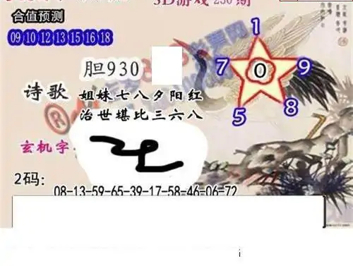 25230期: 白老3D杀码图版