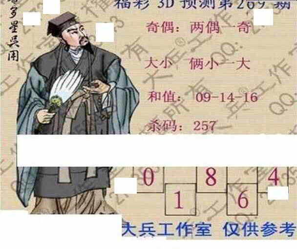 24269期: 大兵福彩3D黄金报图版