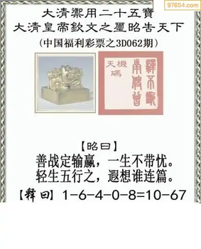 福彩3D26062期天中全套预测分析图