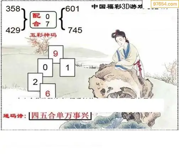 福彩3D26092期天中全套预测分析图