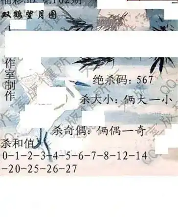 25102期: 大兵福彩3D黄金报图版