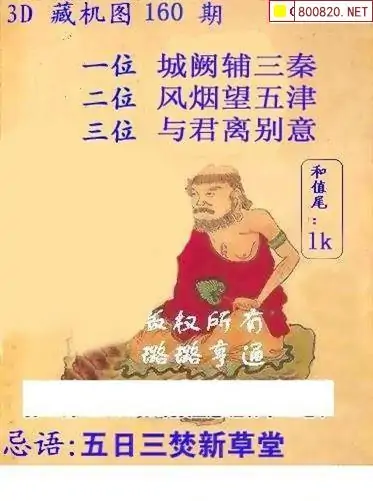 25160期: 白老3D杀码图版