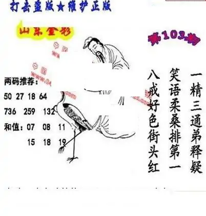 25103期: 福彩3D丹东全图分析