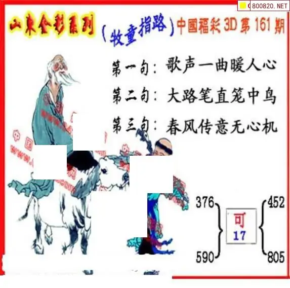 25161期: 福彩3D丹东全图分析