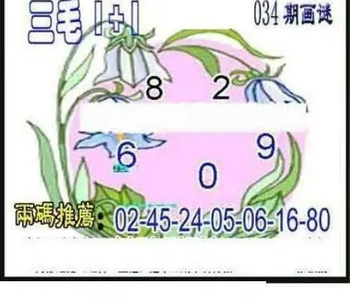 26034期: 三毛3D精品图谜