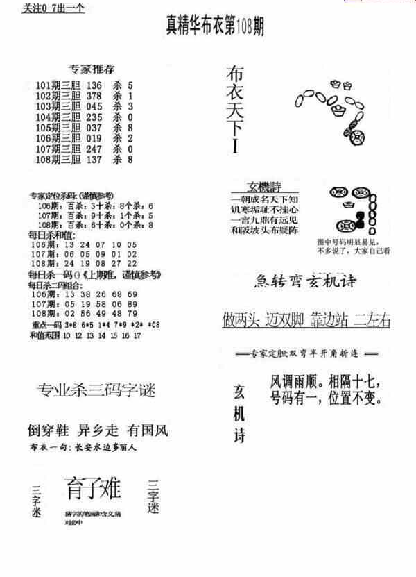 24108期: 福彩3D全套图版参考