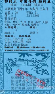 26055期: 福彩3D红黄蓝报