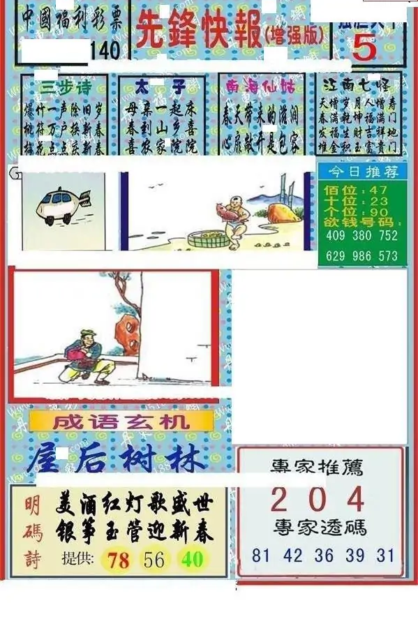 25140期: 福彩3D丹东全图分析