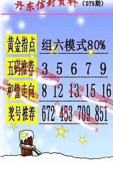 26079期: 福彩3D丹东全图分析