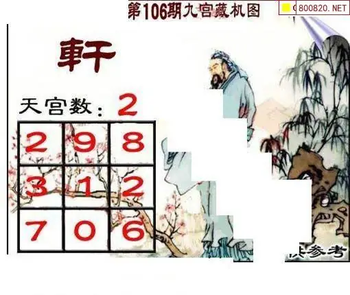 福彩3D 26106期佐罗图一掌经预测图