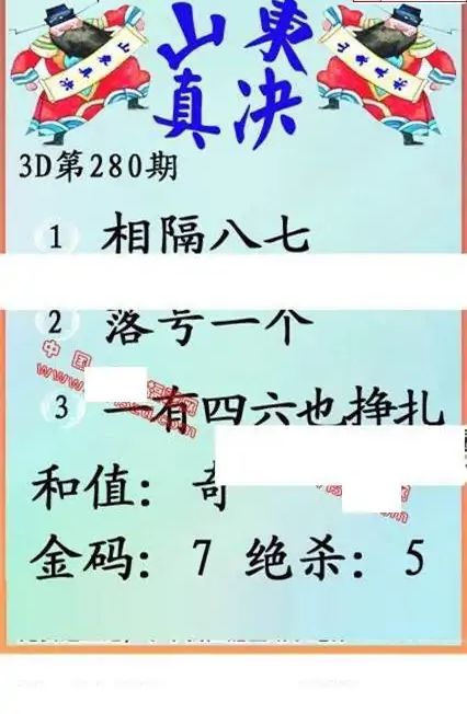 25280期: 福彩3D丹东全图分析