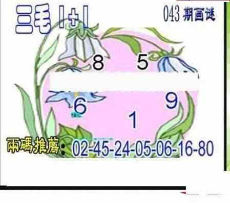 25043期: 三毛3D精品图谜