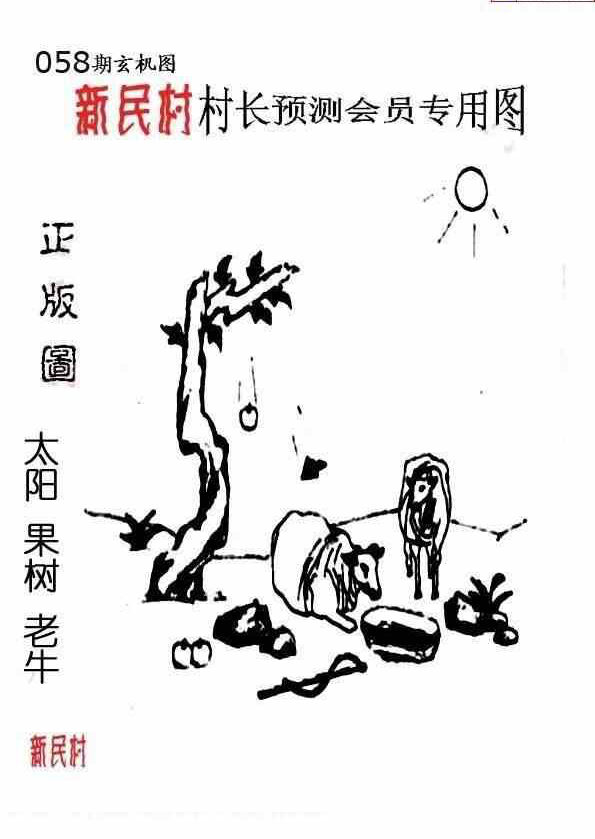 25058期: 老村长福彩3D天天图谜