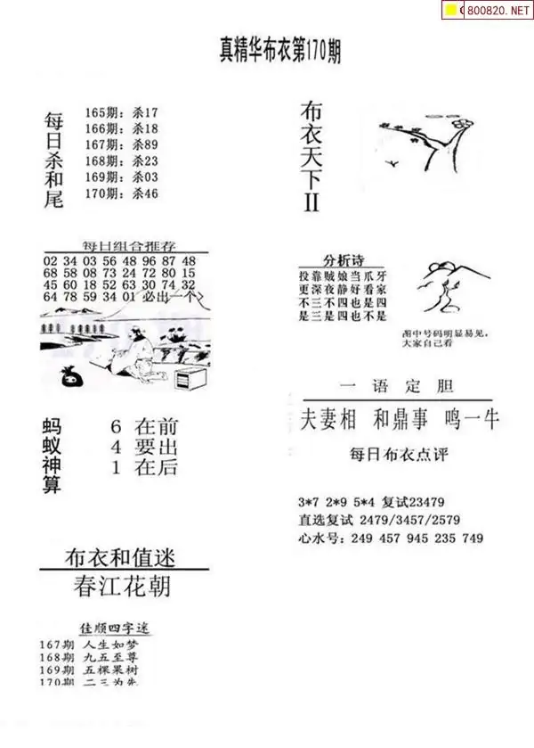 25170期: 福彩3D全套图版参考