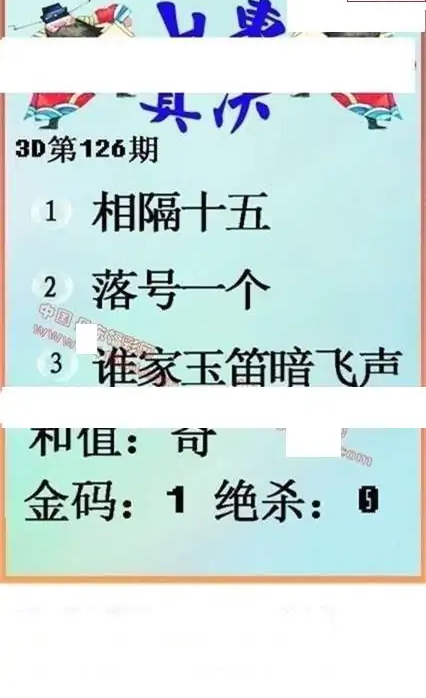 25126期: 福彩3D丹东全图分析