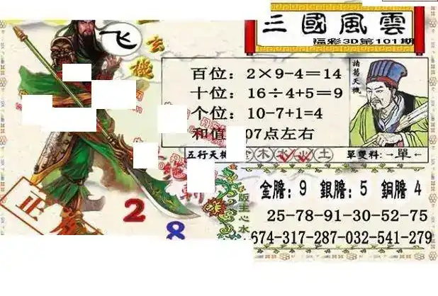 25101期: 福彩3D丹东全图分析