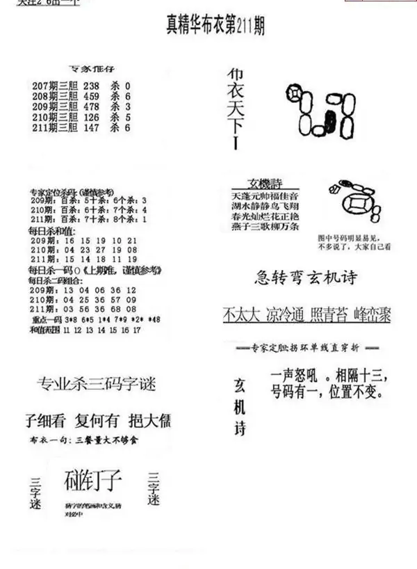 25211期: 福彩3D全套图版参考