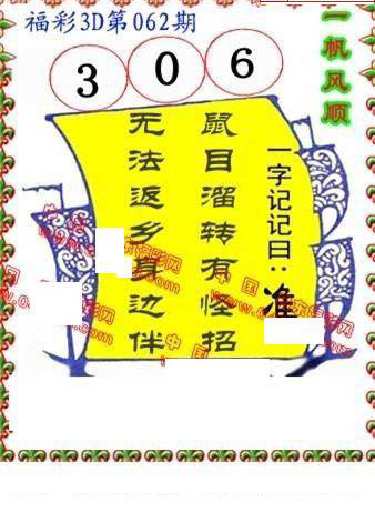 25062期: 福彩3D丹东全图分析