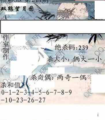 24217期: 大兵福彩3D黄金报图版