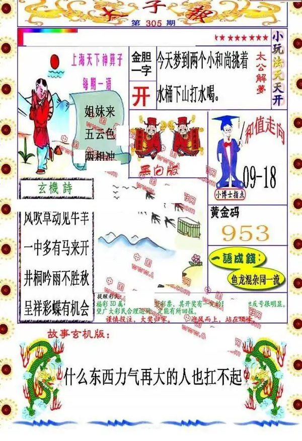 25305期: 福彩3D丹东全图分析