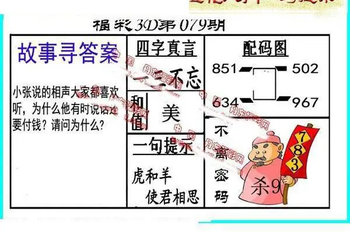 26079期: 福彩3D丹东全图分析