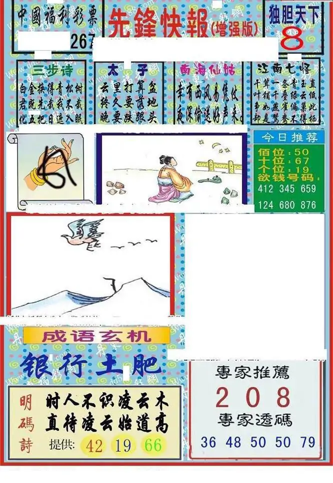 25267期: 福彩3D丹东全图分析