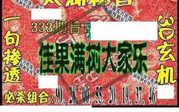 25333期: 太湖图福彩3D精品预测