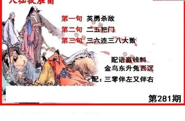 25281期: 福彩3D丹东全图分析