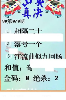 26070期: 福彩3D丹东全图分析