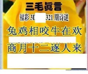 25321期: 三毛3D精品图谜