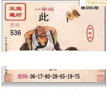 福彩3D26080期天中全套预测分析图