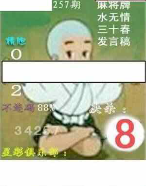 24257期: 白老3D杀码图版