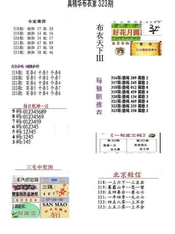 25323期: 福彩3D全套图版参考