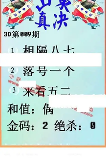 26009期: 福彩3D丹东全图分析