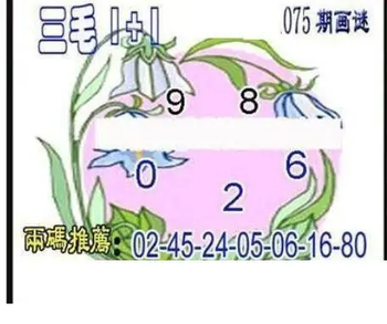 26075期: 三毛3D精品图谜