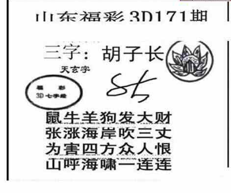 24171期: 三毛3D精品图谜