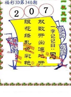 25340期: 福彩3D丹东全图分析