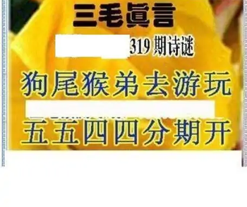 25319期: 三毛3D精品图谜