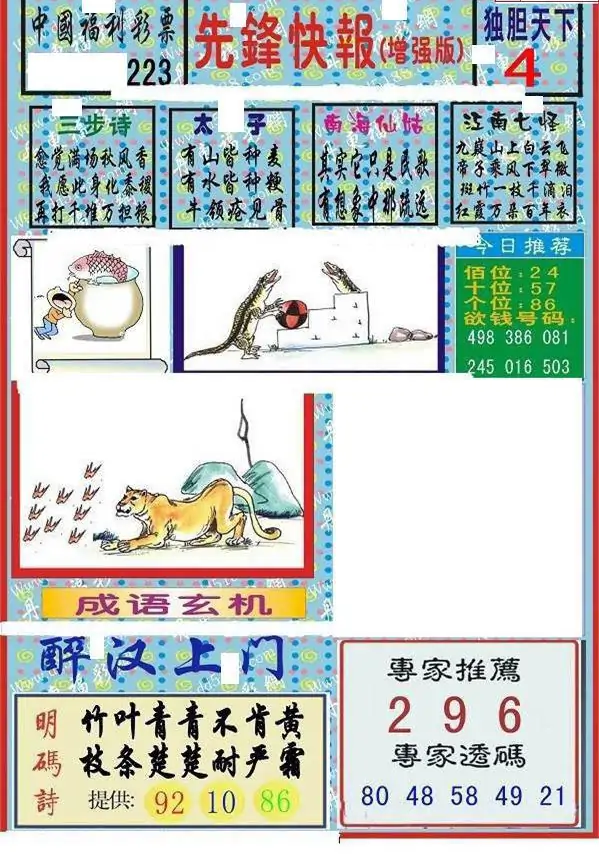 25223期: 福彩3D丹东全图分析