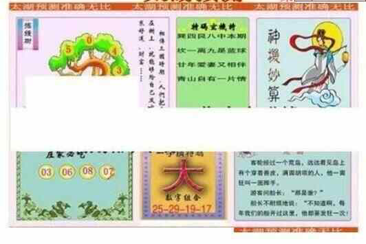 25037期: 太湖图福彩3D精品预测