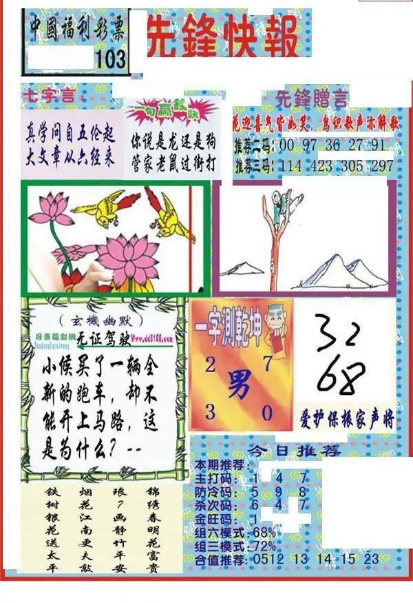 25103期: 福彩3D丹东全图分析