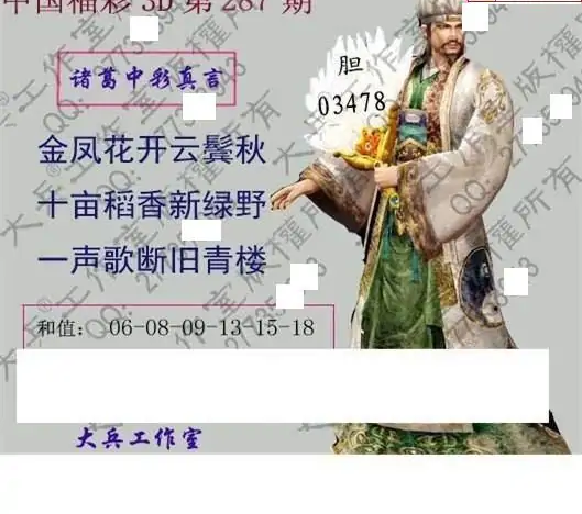 25287期: 大兵福彩3D黄金报图版
